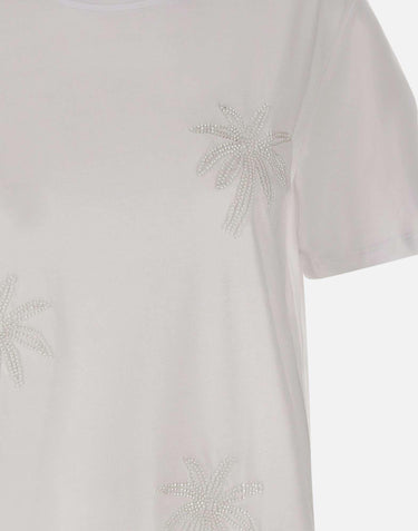 T-shirt con ricami gioiello SPJDK001 1019 KAOS 