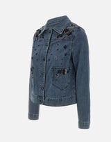 Giacca in denim con decorazioni di pailettes R447P000093N 034 ELENA MIRO' 