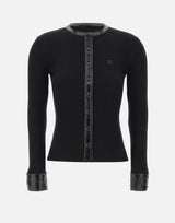 "Vinil and Knit Cardigan" 326MGI056FI0001 BLACK COURREGES 
