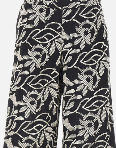 Pantaloni con ricamo floreale P002P000488N 001 ELENA MIRO' 