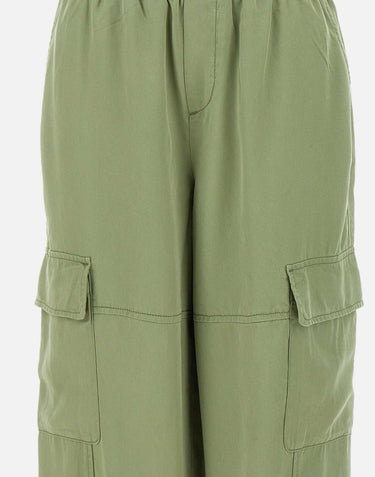 "Fluid fabric cargo trousers" P35205 84 SUN68 