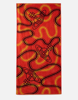 "Beach Towel" in cotone 8101000L W01G0H401 VIVIENNE WESTWOOD 