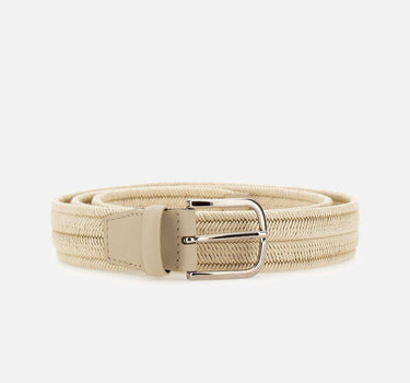 Cintura  in cotone e pelle U07200 ECRU ORCIANI 