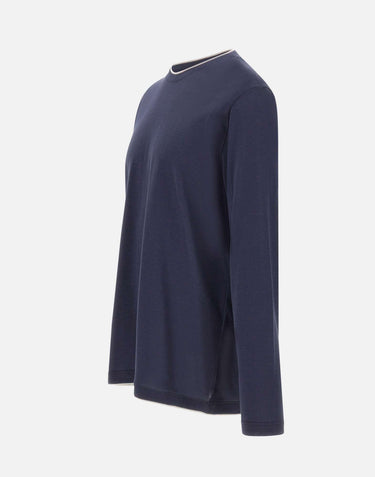 Maglia con profili a contrasto M75TSHL02 TES0M2371113 ELEVENTY 
