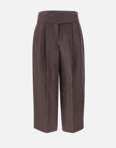 Pantaloni in misto lino laminati 50560270 207 BOSS 