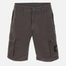 Shorts in tela di cotone biologico spazzolato effetto "old" L100019S00WA V0165 STONE ISLAND 