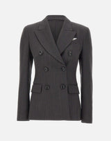 Blazer doppiopetto gessato CF5232T054A C378B LIU-JO 
