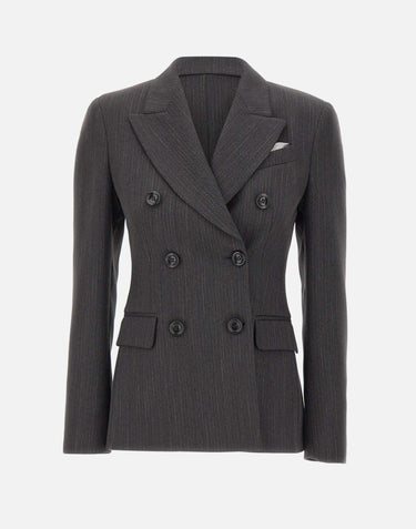 Blazer doppiopetto gessato CF5232T054A C378B LIU-JO 