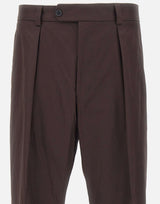 Pantaloni con pince in cotone 50563825 210 BOSS 