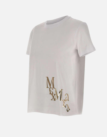 T-shirt in cotone con logo 2619971033600 007 'S MAX MARA 