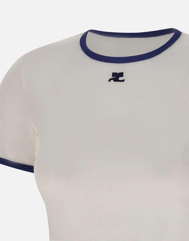 T-shirt "Signature Contrast" 125JTS017JS0203 B257 COURREGES 