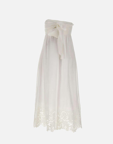 Abito bustier in tela di lino 2616221012600 002 MAX MARA STUDIO 