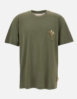 T-shirt "Naif" in cotone NAIFR00470 MILITARE BOB 