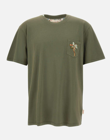 T-shirt "Naif" in cotone NAIFR00470 MILITARE BOB 