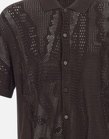 Camicia in maglia di pizzo con coccodrillo AH0796 3LA LACOSTE 