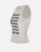 Canotta in cotone con stampa VAQ11T024 WHITE VAQUERA 