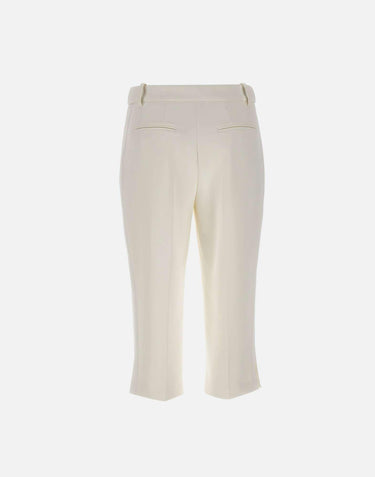 Pantaloni in crêpe leggero con bande in raso PA17561E2 360 ELISABETTA FRANCHI 