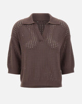 Polo in cotone traforata 360426 251 KANGRA 