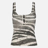 Top in costina a stampa zebra 2T123A M1039 BLUMARINE 