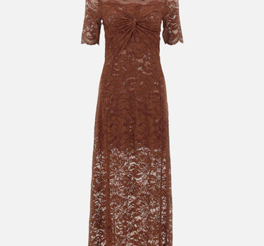 Abito in pizzo con torchon sul petto 25HJRO106PA0170 P237 RABANNE 