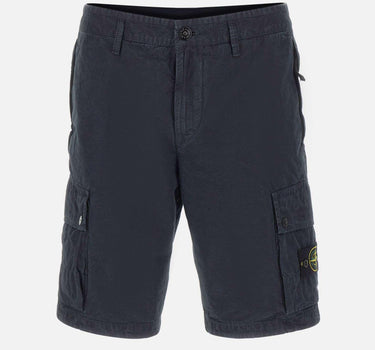 Shorts in tela di cotone biologico spazzolato effetto "old" L100019S00WA V0120 STONE ISLAND 