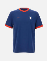 T-shirt in cotone elasticizzato con bandiera 50562134 419 BOSS 