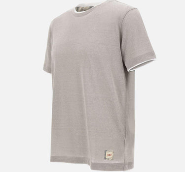 T-shirt "Lin" in lino e cotone LINVR0323 PERLA BOB 