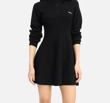 "Slinky Knit Polo Dress" 115488 100 ROTATE BIRGER CHRISTENSEN 