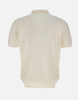 Polo in cotone a maxi coste DC115217 BIANCO DELLA CIANA CASHMERE 