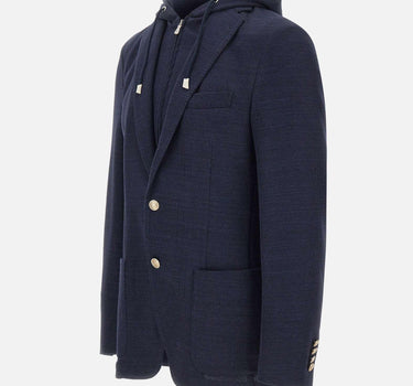 Giacca in misto cotone con pettorina M75GIAK06 TES0M02211 ELEVENTY 