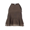 Top smanicato con balze SP1GX030 6044 KAOS 