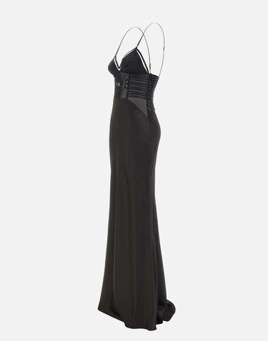 Abito Red Carpet in raso con elastici ABR5362E2 110 ELISABETTA FRANCHI 