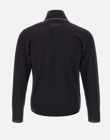Maglia dolcevita con cuciture a contrasto SH0HA0009 M13037900 MM6 MAISON MARGIELA 
