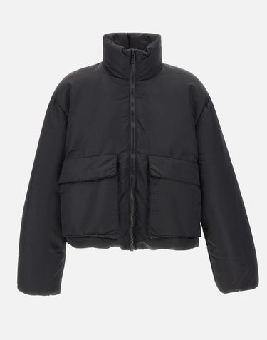 "Twill Puffer Jacket" M6092 TCBJ425BLACK PURPLE BRAND 