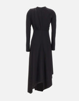 Abito asimmetrico con drappeggi 1326JDR007340A BLACK VICTORIA BECKHAM 