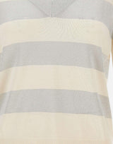 Maglia a righe con scollo a V 57220 23702005 GRAN SASSO 