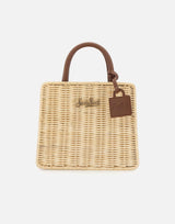 Borsa a mano "Shop Bag Mini Straw Leather" SHBM0002 01737L MC2 SAINT BARTH 
