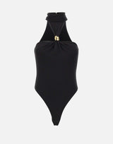 Body in jersey crêpe con dettaglio gioiello BO01761E2 110 ELISABETTA FRANCHI 