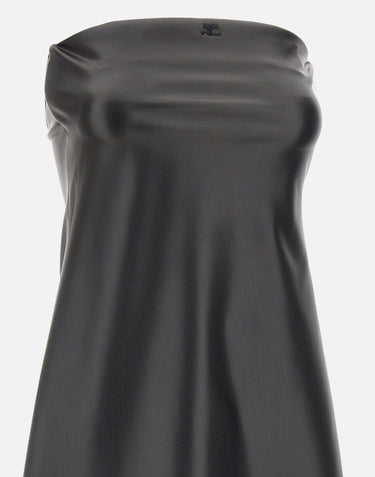"Bustier lingerie dress" 425JRO749PU0049 BLACK COURREGES 