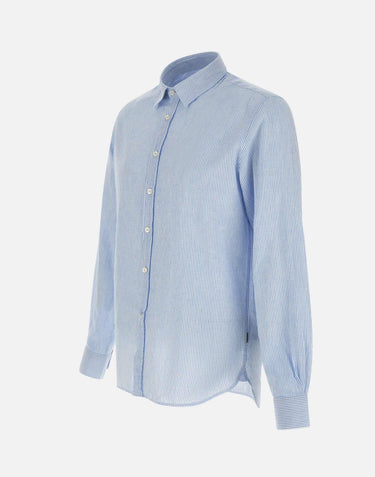Camicia in lino e cotone CFWOSI0170 MRUT397731181 WOOLRICH 