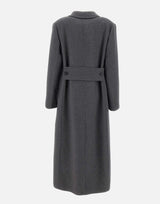 Cappotto doppiopetto in lana 1126WCT006440B DKGREY VICTORIA BECKHAM 