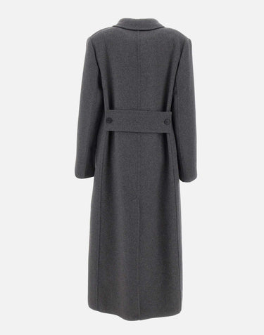 Cappotto doppiopetto in lana 1126WCT006440B DKGREY VICTORIA BECKHAM 