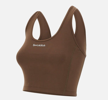 Canotta sportiva con logo Serif TO02366300BR27 TOFFEE SPORTY & RICH 