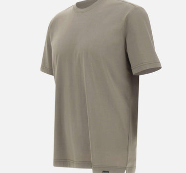T-shirt in misto cotone e nylon DK17911 TORTORA DIKTAT 