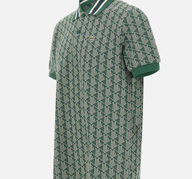 Polo in jacquard con monogramma DH1417 D1R LACOSTE 