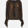 Blusa in chiffon con stampa zebrata 2C440A M5179 BLUMARINE 
