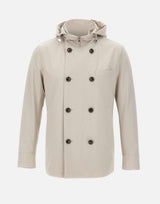 Giacca doppiopetto con cappuccio S10MUC966F 32403 MONTECORE 