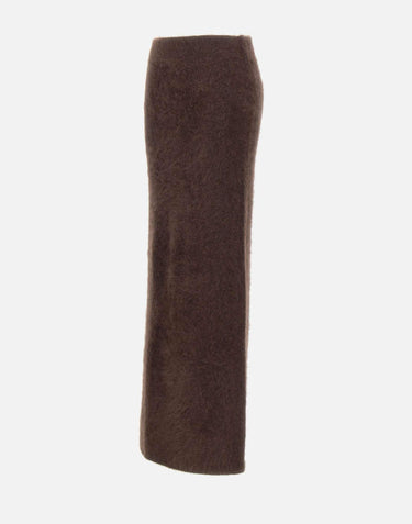 "Brushed skirt" 24561 MOCHA SOFT GOAT 