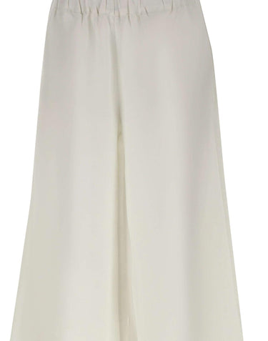 Pantaloni ampi in misto lino L3133 OFFWHITE JC SOPHIE 