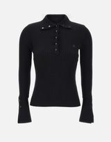 Polo "Classic Rib" 325MPO051FI0001 BLACK COURREGES 